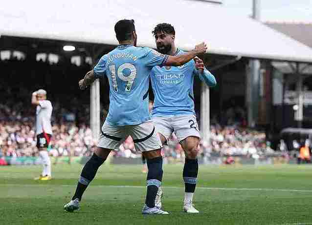 تمكن مانشستر سيتي من هزيمة فولهام ليضمن تأهله لدوري أبطال أوروبا